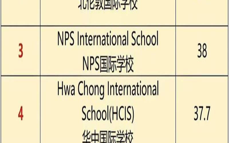 香港新加坡国际学校排名 香港新加坡国际学校排名