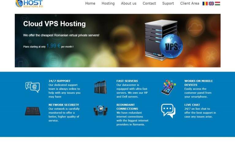 hostsolutions罗马尼亚VPS详细测评（罗马尼亚speed）