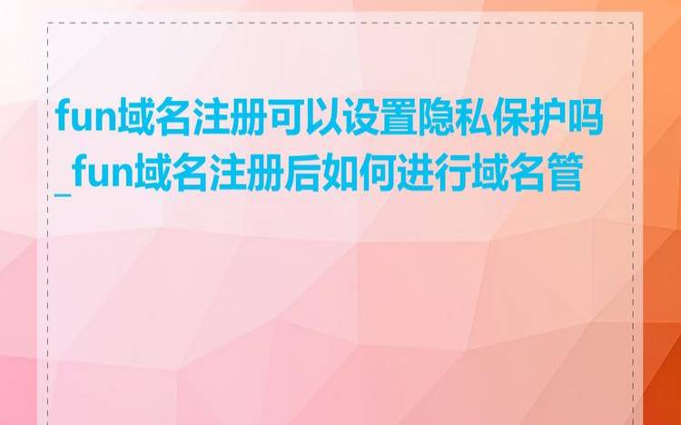 fun域名是哪个国家的（fun是什么域名）