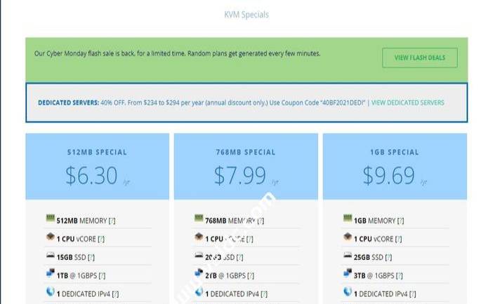 VirMach圣何塞数据中心补货／终身六折／1核512M内存／15G（SSD硬盘／1Gbps／1TB流量／KVM架构／15美元／年）