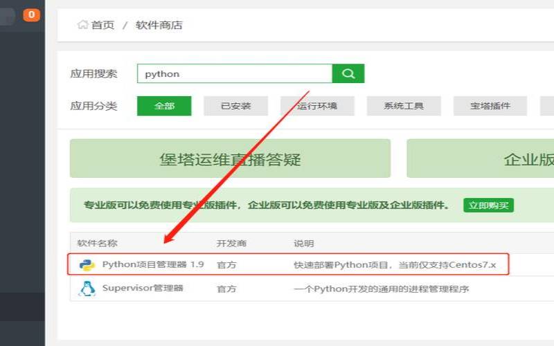 宝塔面板部署python 宝塔面板部署python