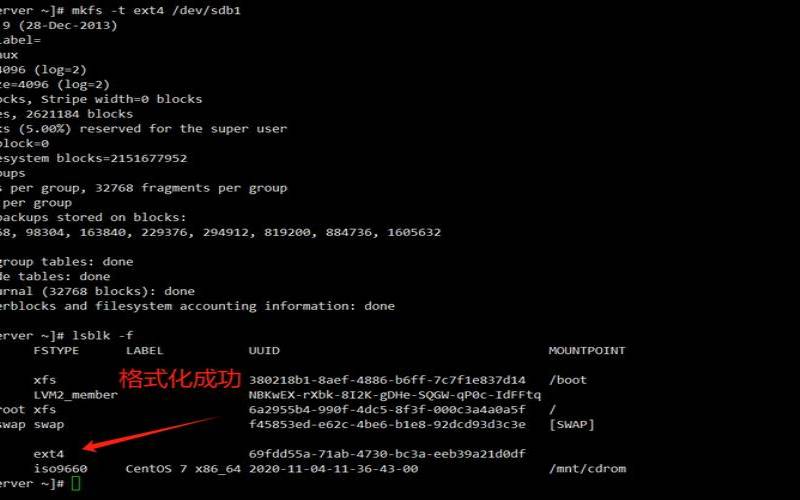 linux服务器格式化磁盘命令 linux服务器格式化磁盘命令