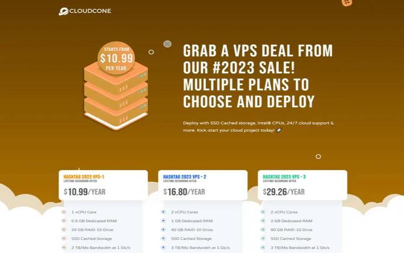 特价CloudCone洛杉矶MC机房／HDD磁盘／1Gbps／电信联通直连／1核512M／月付135元